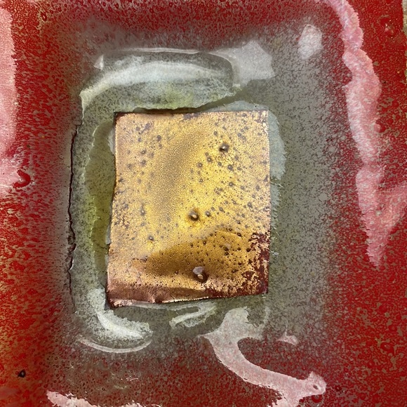 Vintage Italian Rectangle Glass Art Dish. - Picture 7 of 7